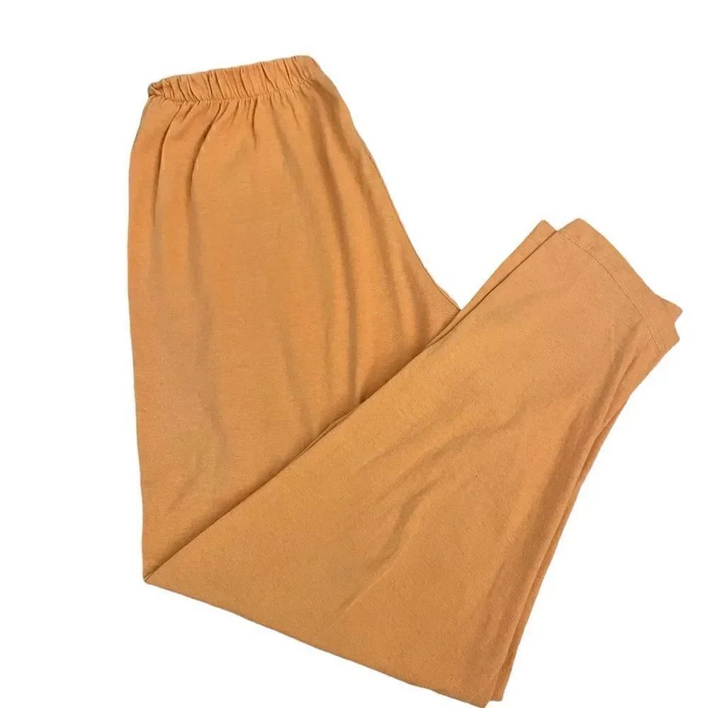 Fast Cotton Yellow Mustard High Waist Pull On Jogger Womens Pants Sz S